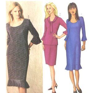 Butterick Sewing Pattern 3189 Misses Top‎ Skirt Dress Size 6-10